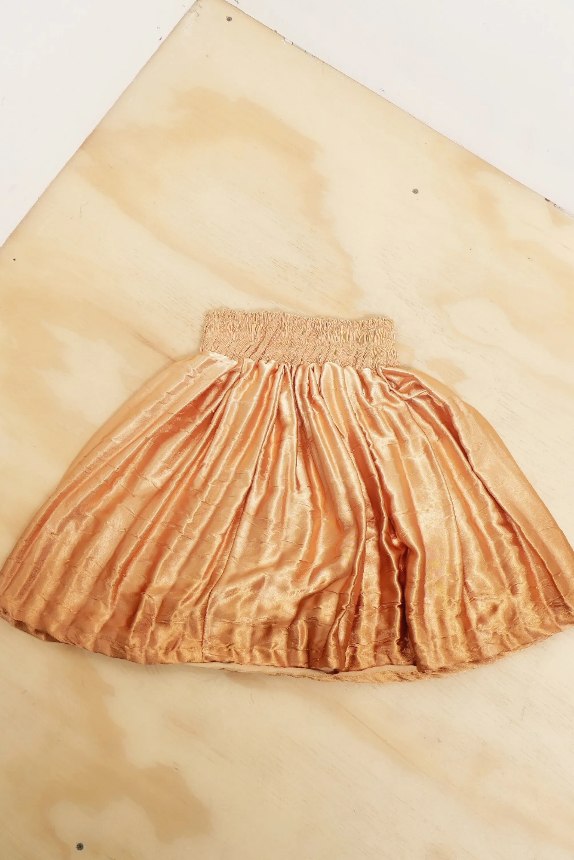 Golden mini high rise skirt (XS) - SAMPLE SALE - FINAL SALE